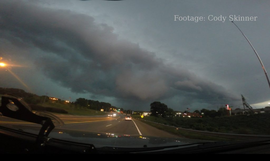 Ground image of a severe thunderstorm.