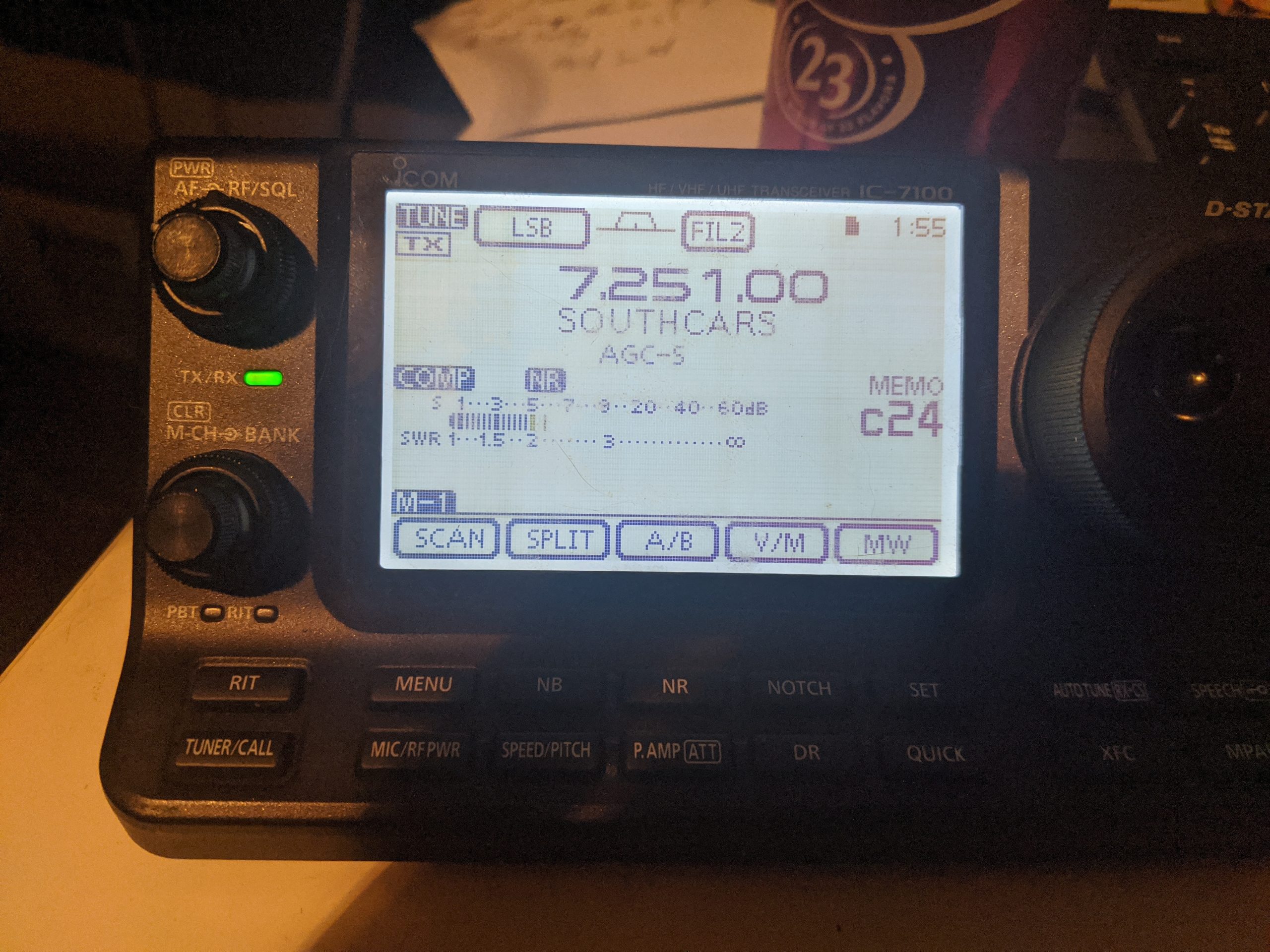 SouthCARS frequency on IC-7100