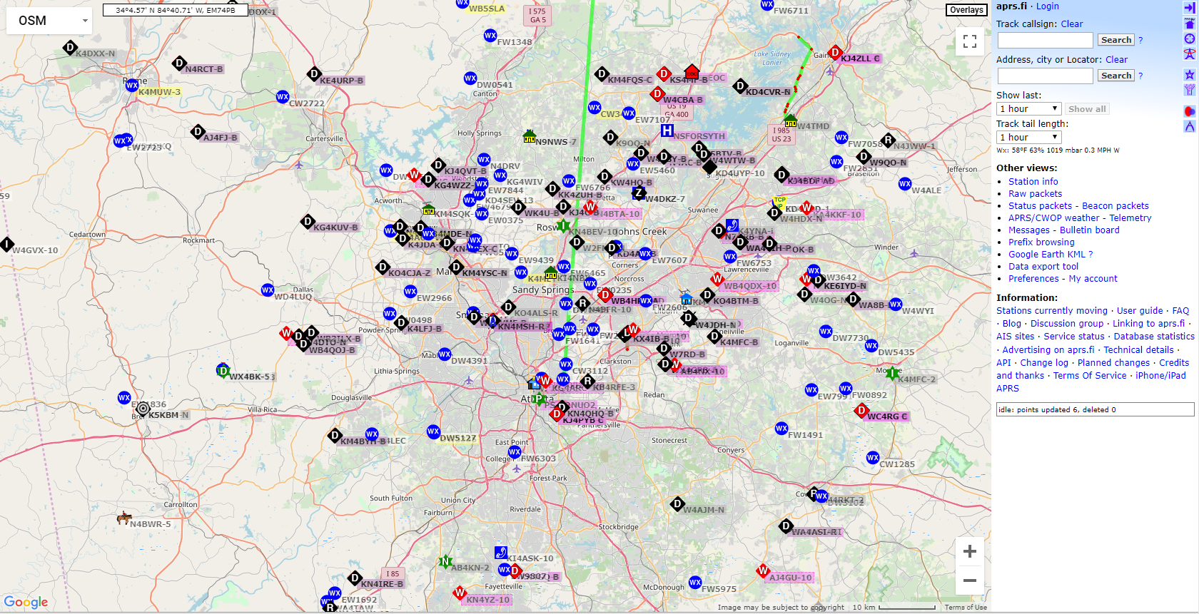 aprs-map | WX4WCS